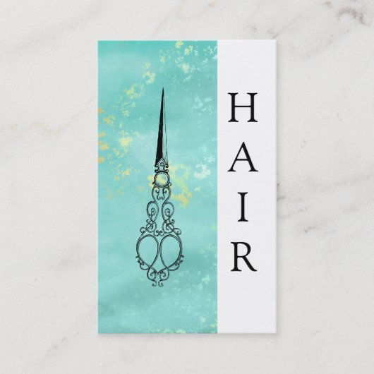 *~*のヴィンテージのグラデーションなビクトリア時代の人は毛SYLISTを切ります 名刺 (正面)