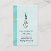 *~*のヴィンテージのグラデーションなビクトリア時代の人は毛SYLISTを切ります 名刺 (裏面)