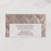 *~*のヴィンテージのビクトリアンなリネン花の灰色 名刺 (裏面)