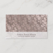 *~*のヴィンテージのビクトリアンなリネン花の灰色 名刺 (正面)