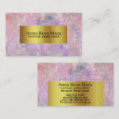 *~*のヴィンテージのビクトリアンな花のモダンなグランジ 名刺 (正面/裏面)