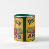 ~のヴィンテージの朝日のブランドのAPPLEの木枠のラベルを襲って下さい! マグカップ (中央)