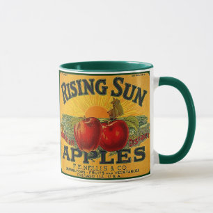 ~のヴィンテージの朝日のブランドのAPPLEの木枠のラベルを襲って下さい! マグカップ