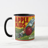 ~のヴィンテージのAPPLEの子供のブランドのAPPLEの木枠のラベルを襲って下さい! マグカップ (左)