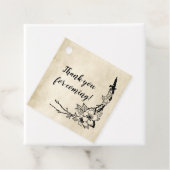 のヴィンテージ来フローラ結婚テーマに感謝 フェイバータグ (インサイチュ)