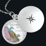 のヴィンテージ結婚ピーコックアニバーサリーネックレス ロケットネックレス<br><div class="desc">Keepsake Necklacesシルバーまたはスターリングシルバーのいずれかを選択</div>