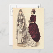 のヴィンテージ結婚ブライダルパーティ花嫁と花嫁 ポストカード (正面/裏面)