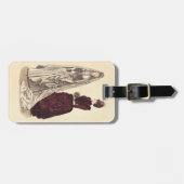 のヴィンテージ結婚ブライダルパーティ花嫁と花嫁 ラゲッジタグ (正面横)