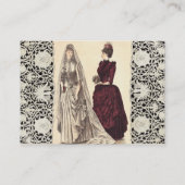 のヴィンテージ結婚ブライダルパーティ花嫁と花嫁 名刺 (裏面)