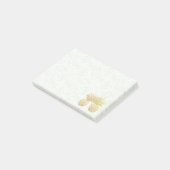 のヴィンテージ結婚金ゴールドパイナップルカップルDamask紙 ポストイット (アングル)