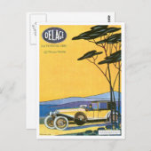 〜のヴィンテージ自動車広告を宣伝する ポストカード (正面/裏面)