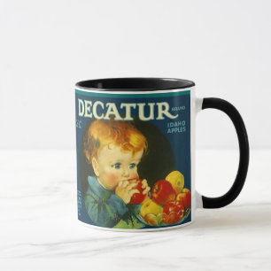 ~のヴィンテージDECATURのブランドのAPPLEの木枠のラベルを襲って下さい! マグカップ
