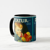 ~のヴィンテージDECATURのブランドのAPPLEの木枠のラベルを襲って下さい! マグカップ (正面左)