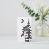 *~*の三日月形の月の金ゴールドの月は木の星を発します 名刺 (スタンド正面)