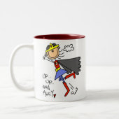 の上および遠くにな女の子の英雄 ツートーンマグカップ (左)