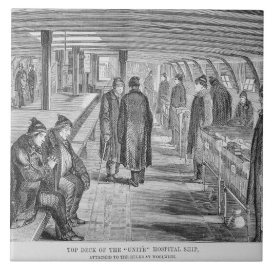 の上のデッキはに付す病院船を「結合します」 タイル (正面)