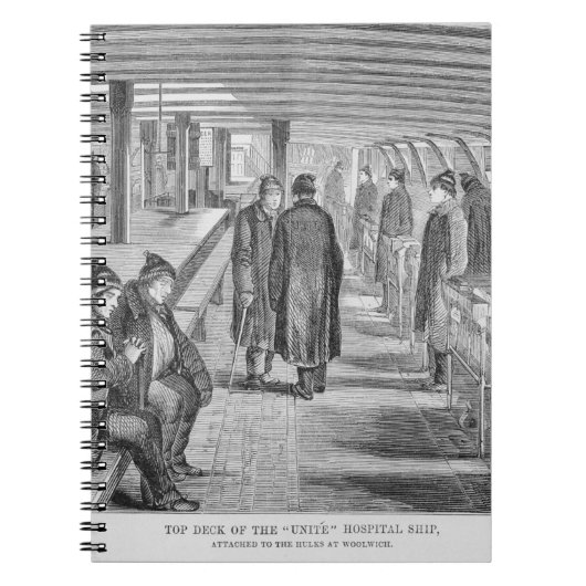 の上のデッキはに付す病院船を「結合します」 ノートブック (正面)