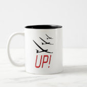 の上!  グライダーSailplane ツートーンマグカップ (左)