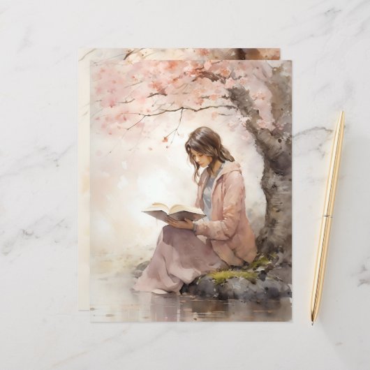 の下読春スクラップブック紙 (正面/裏面インサイチュ)