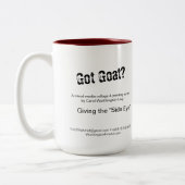 の与えサイドアイ – すべてのカップおもしろいとヤギ! ツートーンマグカップ (左)