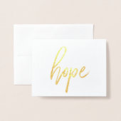 の与えホリデーカード金ゴールド 箔カード (封筒付き正面)