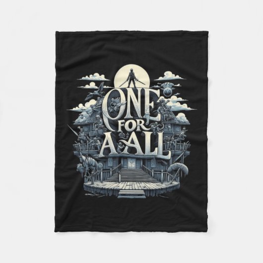 ～の世界で統一を受け入れている人々にとって一つ フリースブランケット (正面)