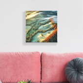 の丘の上の朝転がの霧 キャンバスプリント (インサイチュ (リビング))