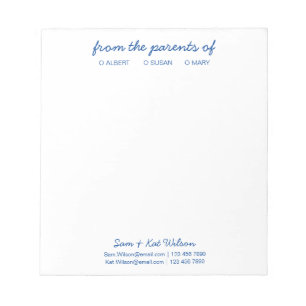  の両親が書シンプルいたネイビーブルーの脚本  ノートパッド