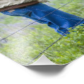 の中でランチャーがフェンシングを渡る フォトプリント (角)