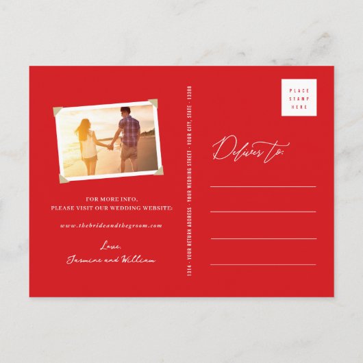 の中国の桜シックなスワローズは日付を保存 案内ポストカード (裏面)