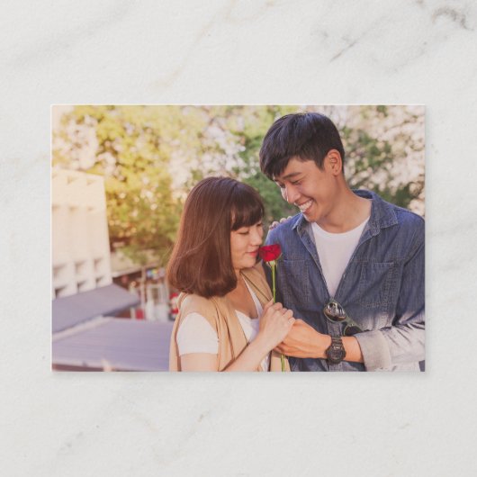 の中国のQRコー結婚ドRSVPオンライン エンクロージャーカード (裏面)