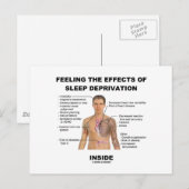 の中感じでの睡眠不足の影響 ポストカード (正面/裏面)