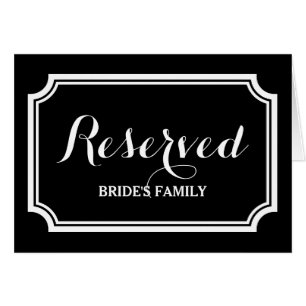 の予約されたテーブルまたはシー結婚ティング記号