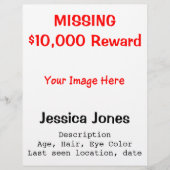 の人の恋しく思写真カスタム報酬レッドブラックフライヤー チラシ (正面)