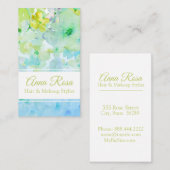 *~*の人気があるでガーリーなターコイズの緑金ゴールドの美しい 名刺 (正面/裏面)