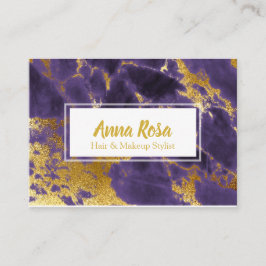 *~*の人気があるでガーリーな金ゴールドの濃紫色の大理石の化粧 名刺