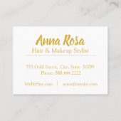 *~*の人気があるでガーリーな金ゴールドの濃紫色の大理石の化粧 名刺 (裏面)