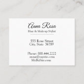 *~*の人気があるな花の緑のターコイズの上品の美しい 名刺 (裏面)