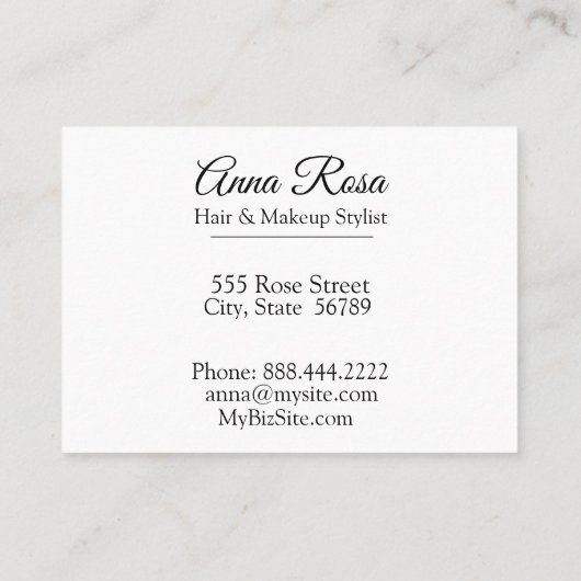 *~*の人気があるな花の緑のターコイズの上品の美しい 名刺 (裏面)