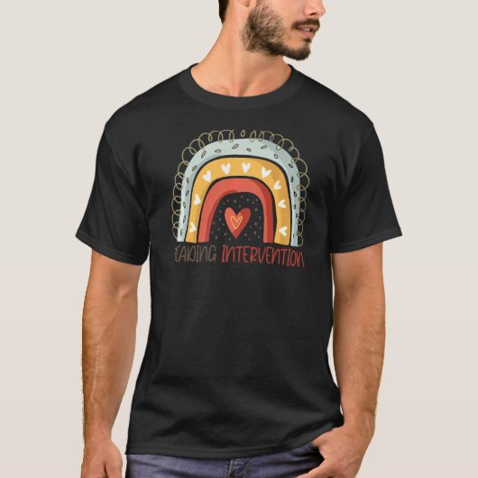 の介入読先生レインボーに戻るScho Tシャツ (正面)