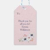 の介護者の感謝気にに感謝する ギフトタグ (裏面)