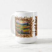 の付いたゴールデン絵を描フレーム コーヒーマグカップ (正面左)