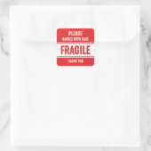 の付いた壊れ気に警告やすい スクエアシール (バッグ)