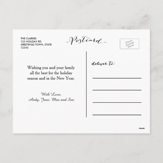 |の休日の写真の郵便はがきを単に信じて下さい シーズンポストカード (裏面)