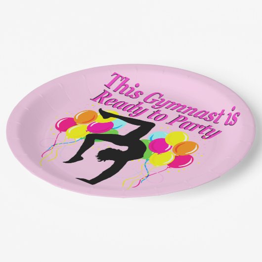 の体操祝パーティー紙プレート ペーパープレート (アングル)