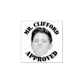 の作カスタム成おもしろい顔先生承認Wooden ラバースタンプ (インプリント)