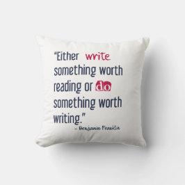 の価値を持って何かを読むこと-ベンフランクリン書いて下さい クッション