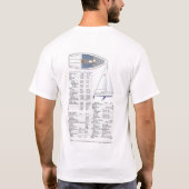 の価値を持つ湖クラブ- Tシャツ航海-のCatalina 22 Tシャツ (裏面)
