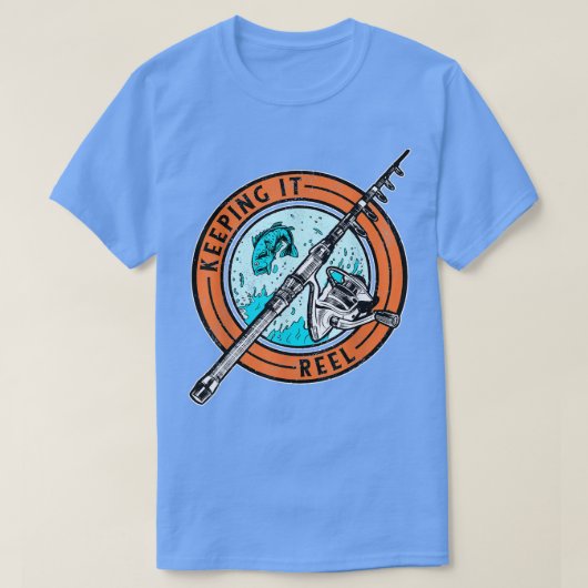 の保Itリール魚釣り2185 Tシャツ (デザイン正面)