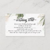 の健康を願う緑の植物結婚植物 エンクロージャーカード (正面)